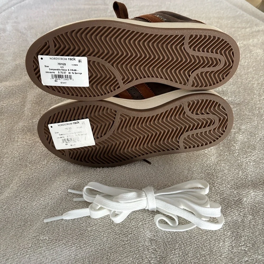 adidas Campus '00s Dark Brown/Preloved Brown/White Youth Size 4 1/2 - Picture 7 of 13